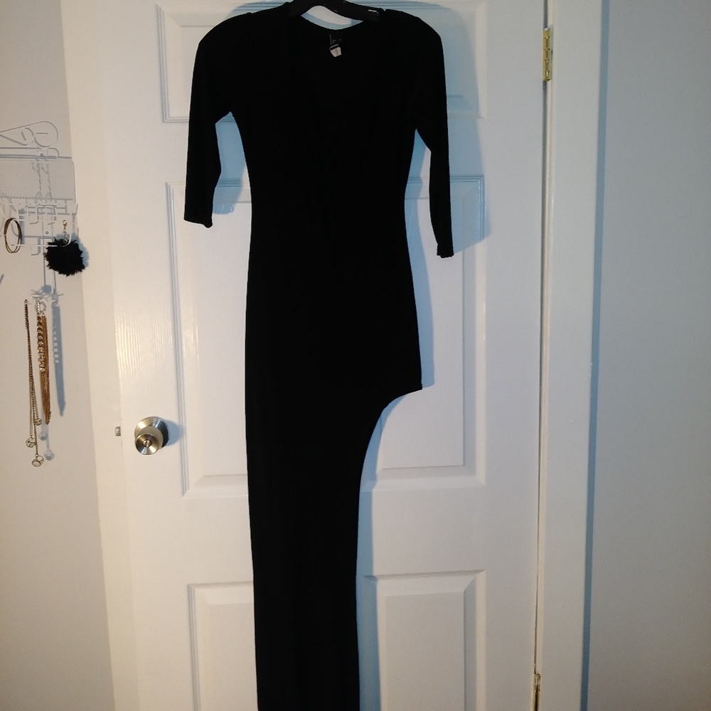 Black asymmetrical dress